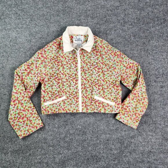 Vintage Lilly Pulitzer Floral Full Zip White Collar Jacket MP & Pants 12P SET - Picture 2 of 16